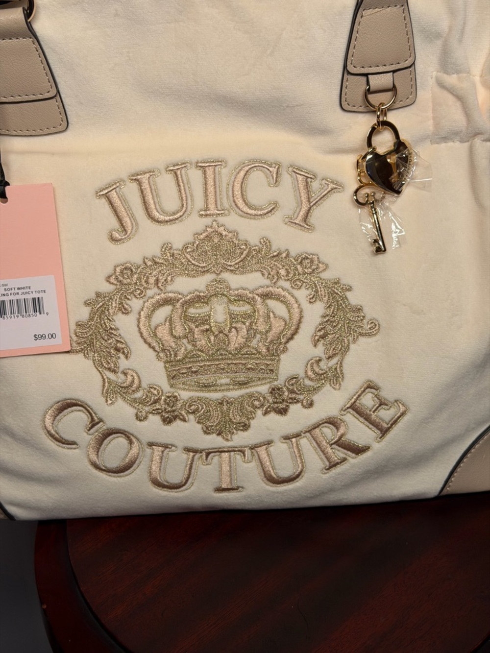 Juicy Couture Cream Embroidered Logo Satchel Duo - Picture 4 of 16